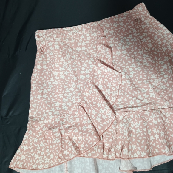 Floral Pink Ruffle Skirt - Picture 2 of 6